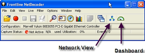 Control Window with Network View and New Dashboard