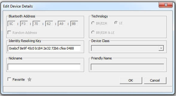 Edit Device Detail Dialog