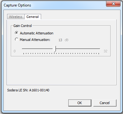 Sodera LE  Capture Options General Tab