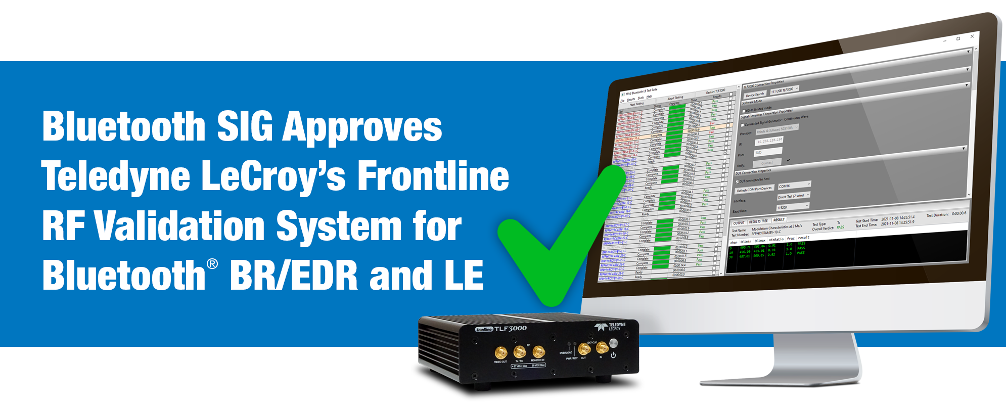 Frontline FRVS Test System Approved By Bluetooth SIG