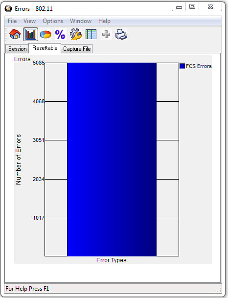 802.11 Statistics Error window