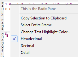 Choosing Radix format