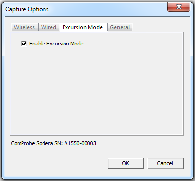 Soder Capture Options Excursion mode