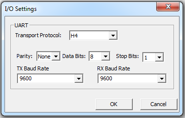 HCI I/O Settings Dialog