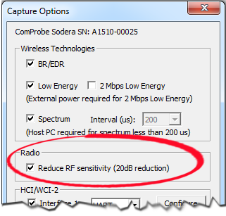 Sodera Datasource Configure Capture Radio Options