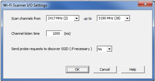 Device Scanner I/O Settings