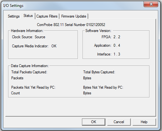 802.11 I/O Status