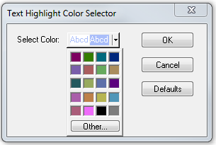 Select Highlight Color